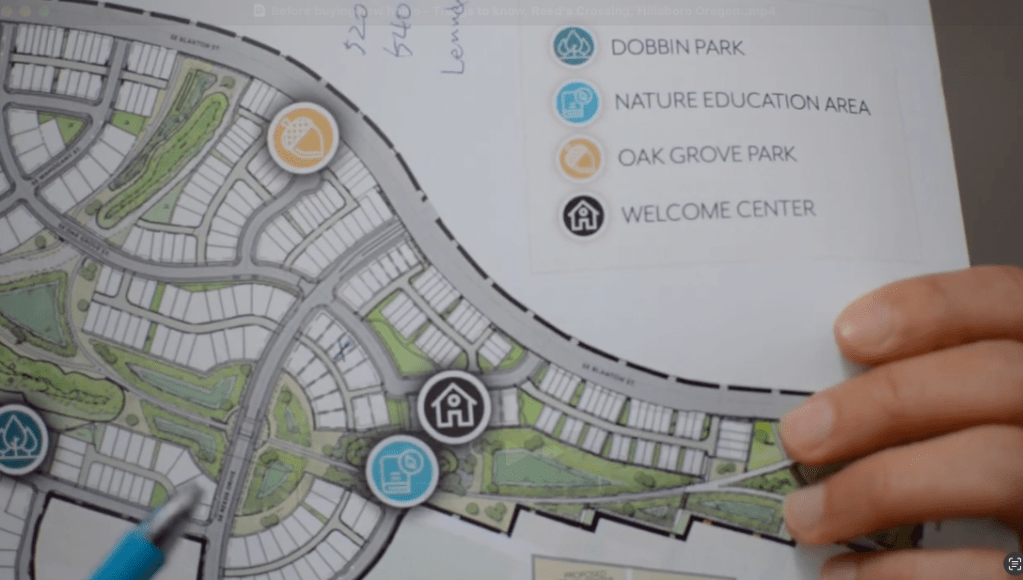 Reeds Crossing development map